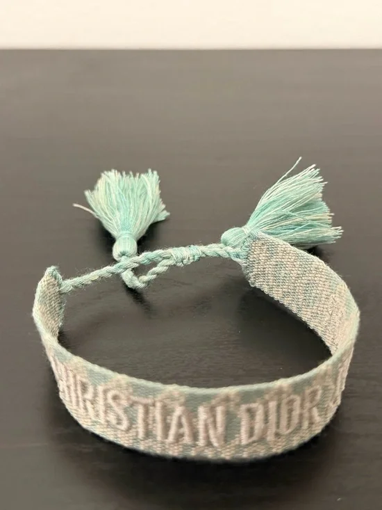 Christian Dior J’adior Green and white flower partern cotton woven adjustable - Picture 6 of 6